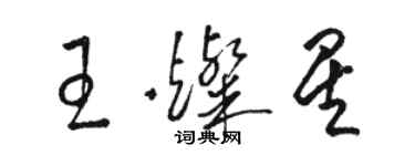 駱恆光王燦星草書個性簽名怎么寫