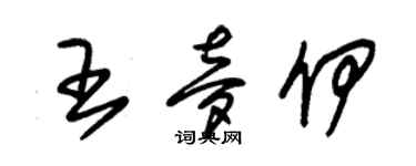 朱錫榮王夢伊草書個性簽名怎么寫