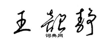 梁錦英王韶靜草書個性簽名怎么寫