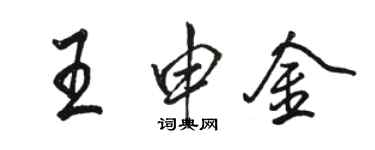 駱恆光王申金行書個性簽名怎么寫