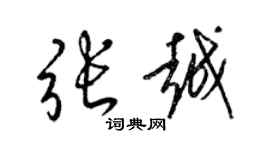 梁錦英張越草書個性簽名怎么寫