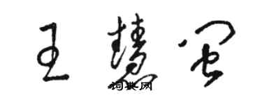 駱恆光王慧閩草書個性簽名怎么寫