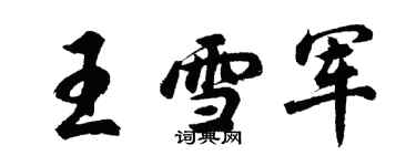 胡問遂王雪軍行書個性簽名怎么寫