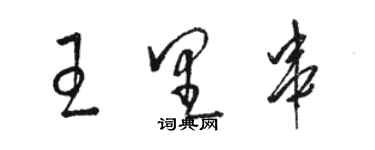 駱恆光王里串草書個性簽名怎么寫