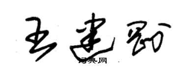 朱錫榮王建剛草書個性簽名怎么寫
