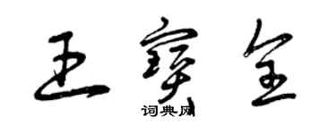 曾慶福王寶全草書個性簽名怎么寫