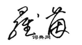 駱恆光羅茵草書個性簽名怎么寫