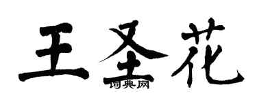 翁闓運王聖花楷書個性簽名怎么寫
