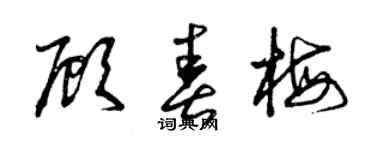 曾慶福顧春梅草書個性簽名怎么寫