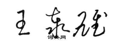 駱恆光王泰雄草書個性簽名怎么寫