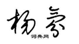 朱錫榮楊氛草書個性簽名怎么寫