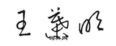 駱恆光王葉明草書個性簽名怎么寫