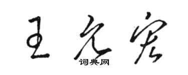 駱恆光王允宏草書個性簽名怎么寫