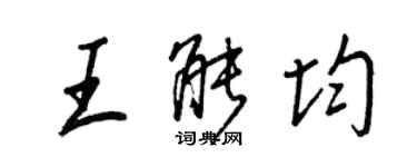 王正良王能均行書個性簽名怎么寫