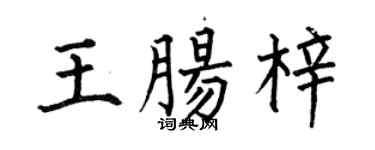 何伯昌王腸梓楷書個性簽名怎么寫