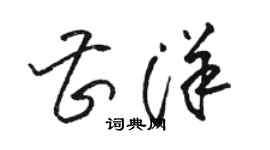 駱恆光曹洋草書個性簽名怎么寫