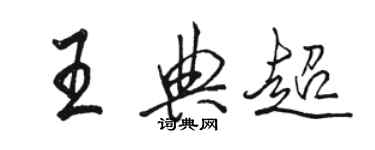 駱恆光王典超行書個性簽名怎么寫