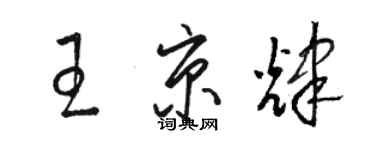 駱恆光王京輝草書個性簽名怎么寫