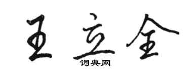 駱恆光王立全行書個性簽名怎么寫