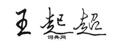 駱恆光王起超行書個性簽名怎么寫