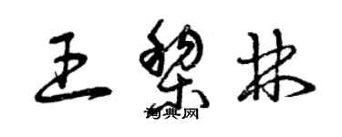 曾慶福王黎林草書個性簽名怎么寫