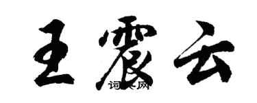胡問遂王震雲行書個性簽名怎么寫