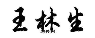 胡問遂王林生行書個性簽名怎么寫