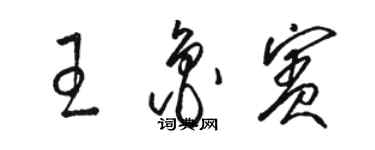 駱恆光王魯賓草書個性簽名怎么寫