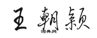 駱恆光王朝穎行書個性簽名怎么寫