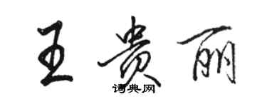 駱恆光王貴麗行書個性簽名怎么寫