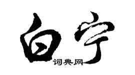 胡問遂白寧行書個性簽名怎么寫