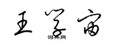 梁錦英王學宙草書個性簽名怎么寫