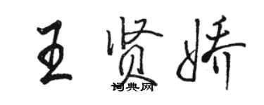 駱恆光王賢嬌行書個性簽名怎么寫