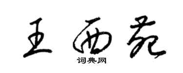 梁錦英王西苑草書個性簽名怎么寫