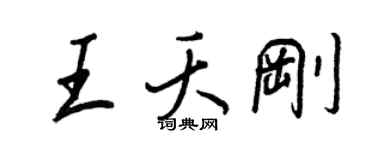 王正良王夭剛行書個性簽名怎么寫