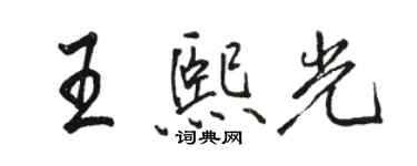 駱恆光王熙光行書個性簽名怎么寫