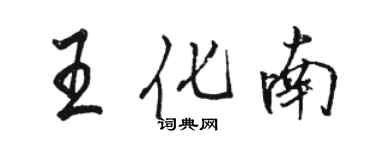 駱恆光王化南行書個性簽名怎么寫