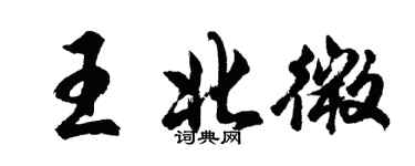 胡問遂王北微行書個性簽名怎么寫