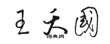 駱恆光王夭國草書個性簽名怎么寫