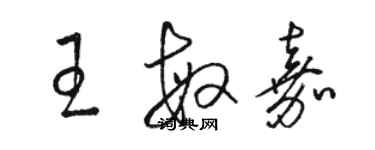 駱恆光王敏嘉草書個性簽名怎么寫