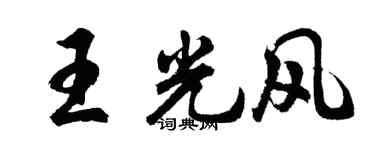胡問遂王光風行書個性簽名怎么寫