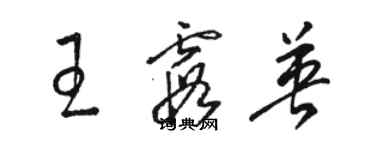 駱恆光王霞英草書個性簽名怎么寫