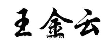 胡問遂王金雲行書個性簽名怎么寫