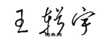 駱恆光王輯宇草書個性簽名怎么寫