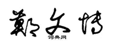 朱錫榮鄭文博草書個性簽名怎么寫
