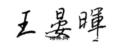 王正良王晏暉行書個性簽名怎么寫