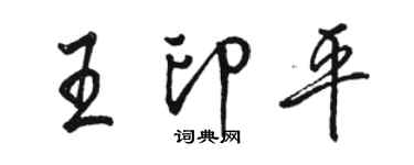 駱恆光王印平行書個性簽名怎么寫
