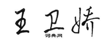 駱恆光王衛嬌行書個性簽名怎么寫