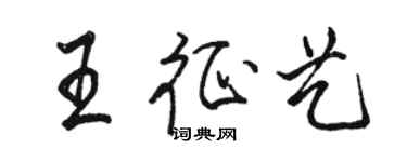 駱恆光王征藝行書個性簽名怎么寫