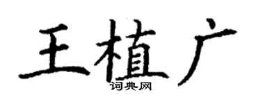 丁謙王植廣楷書個性簽名怎么寫
